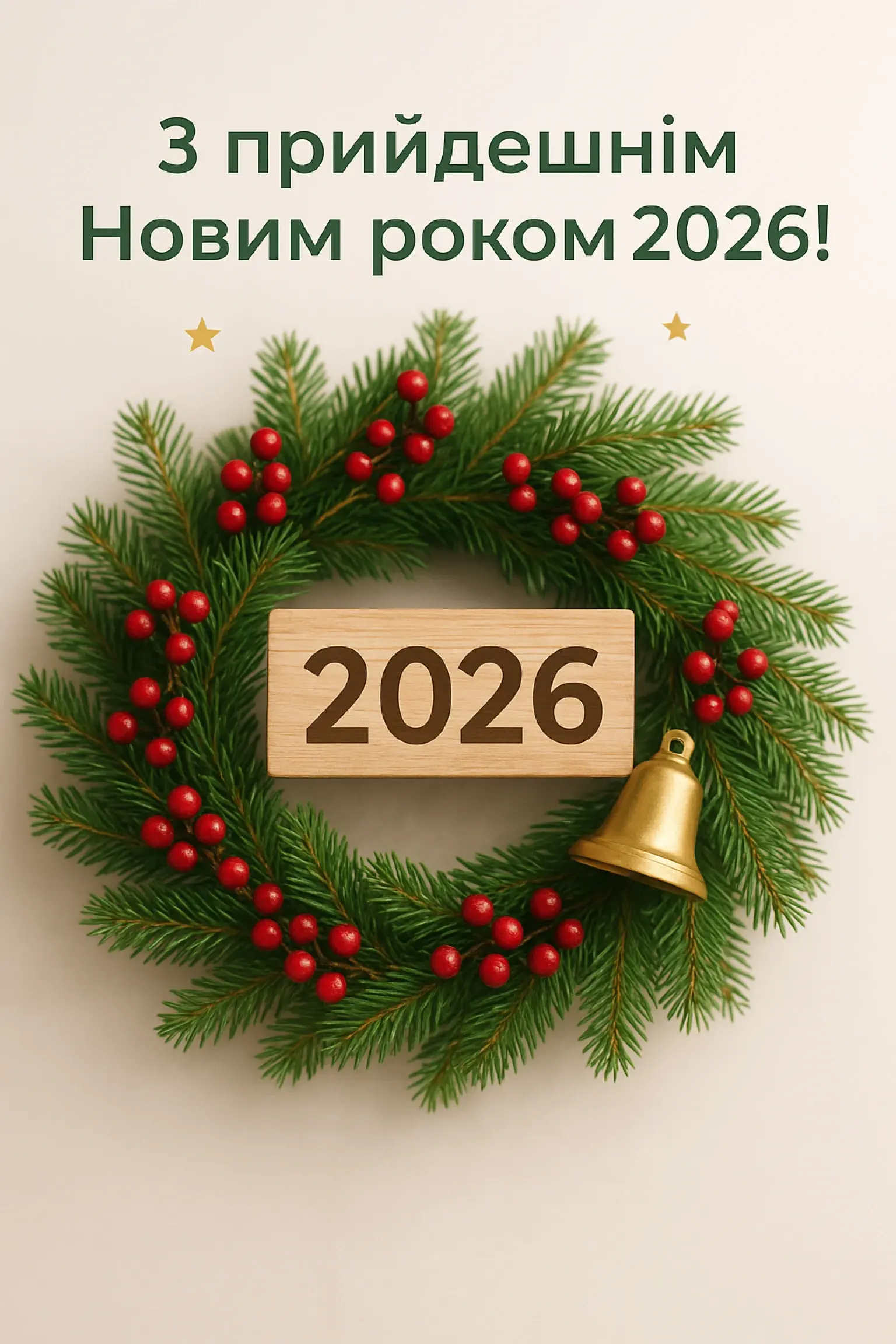 Привітання з прийдешнім новим роком 2026: теплі слова для найближчих Привітання з прийдешнім новим роком 2026: теплі слова для найближчих