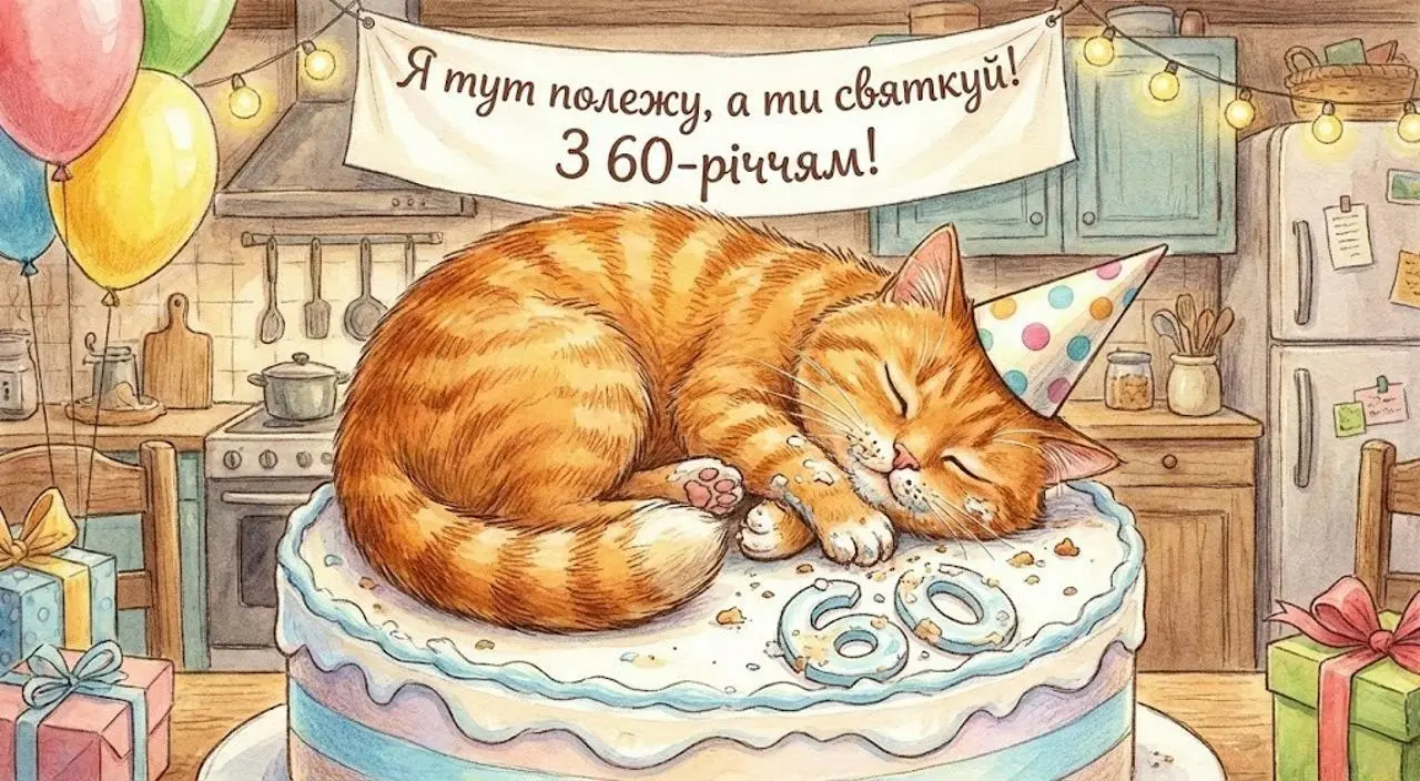 Привітання з ювілеєм на 60 років