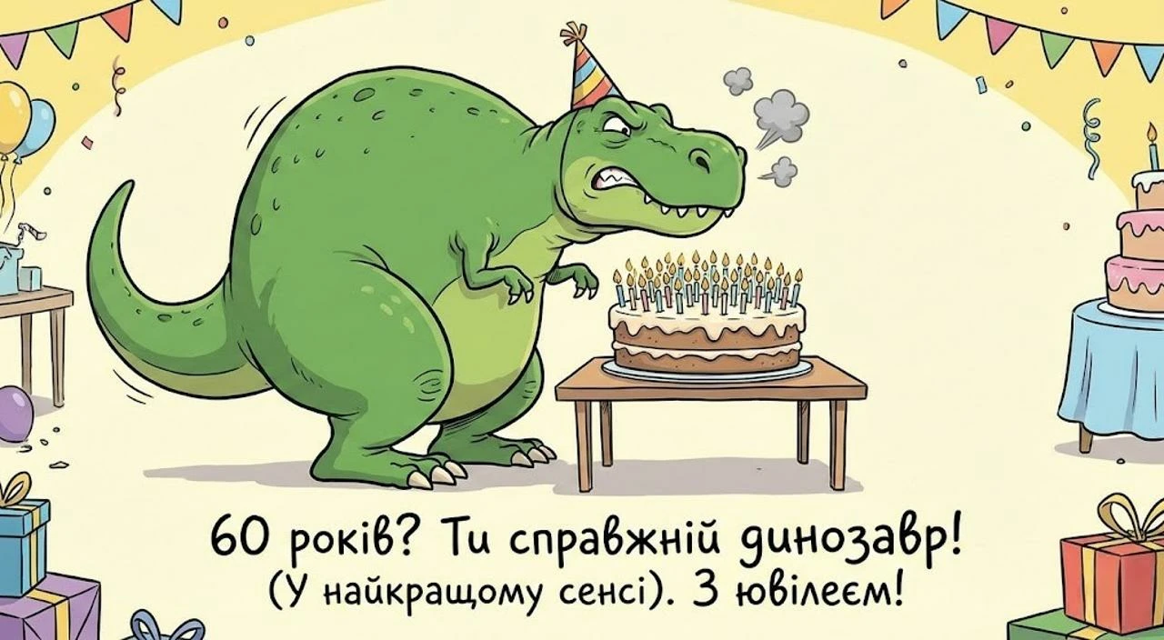 Привітання з ювілеєм на 60 років