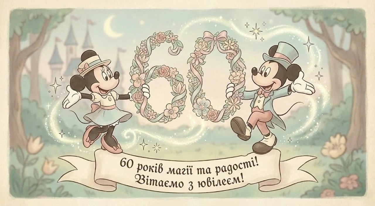 Привітання з ювілеєм на 60 років