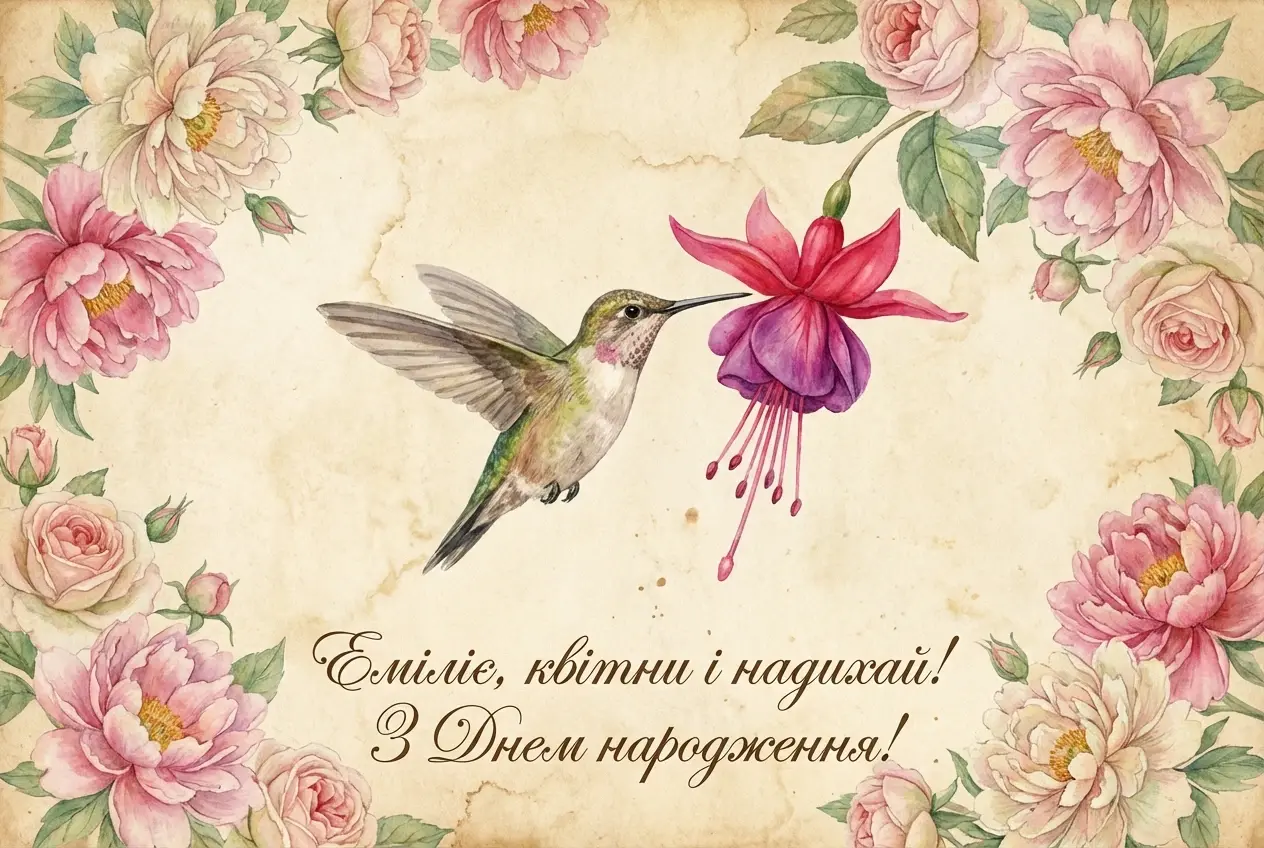 емілія з днем народження емілія з днем народження