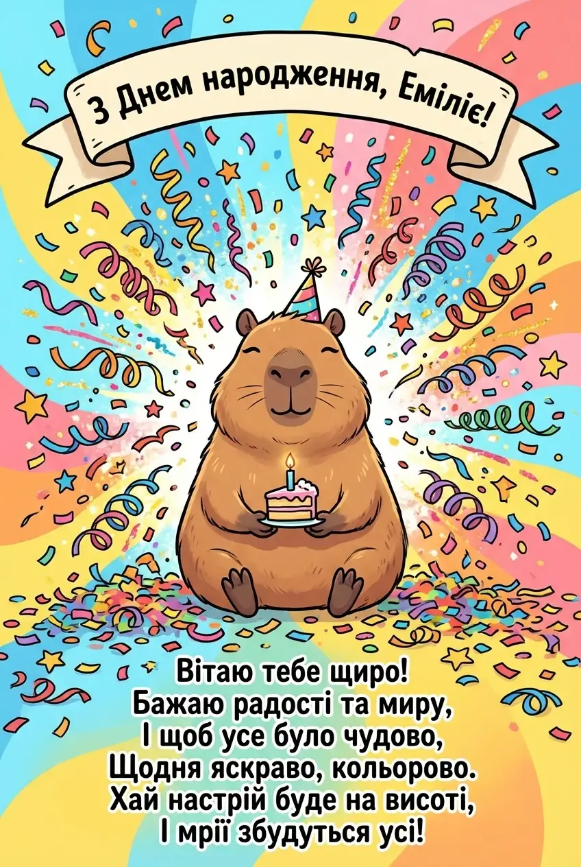 емілія з днем народження емілія з днем народження