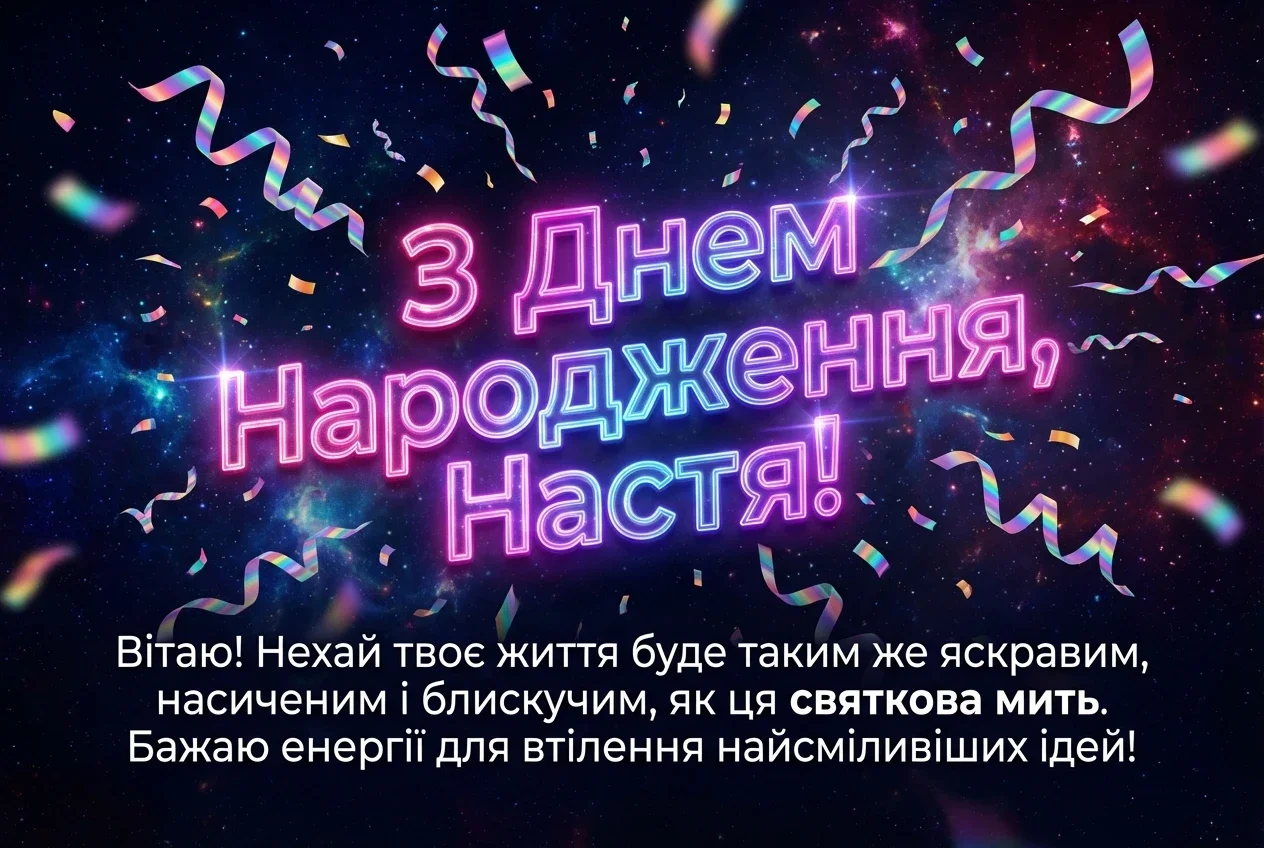 настя з днем народження настя з днем народження
