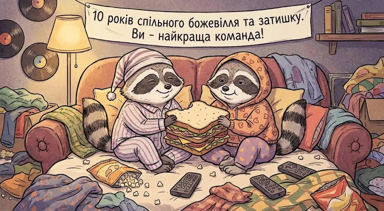 Привітання та картинки на 10 років весілля